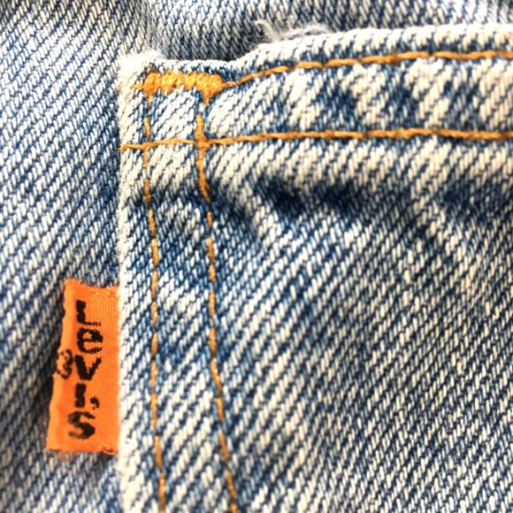 Levi's 560 Orange TabThrashed Distressed Work Jeans W40 VTG 90’s - Picture 11 of 15